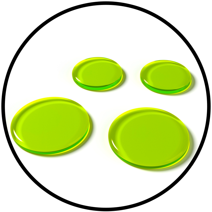 SlapKlatz Alien Green Gels Circle