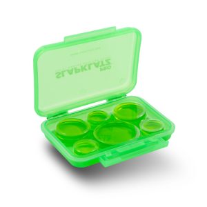 SlapKlatz PRO - open case with 12 dampeners - alien green